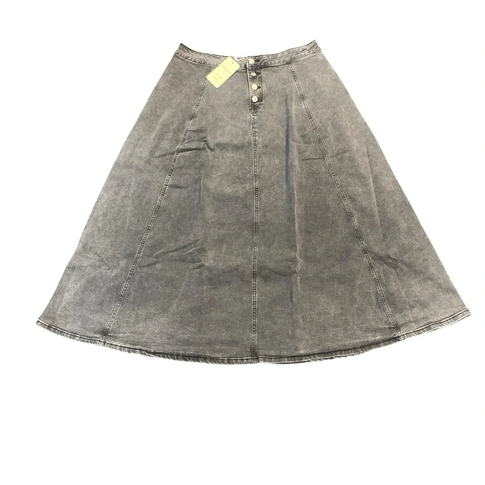 NWT Women’s‎ Dark Gray High Rise Jean Skirt XXL K22